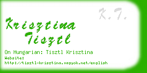 krisztina tisztl business card